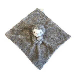 Carter's Sloth Lovey Lovie Security Blanket 13"x13" Gray soft comfort plush
